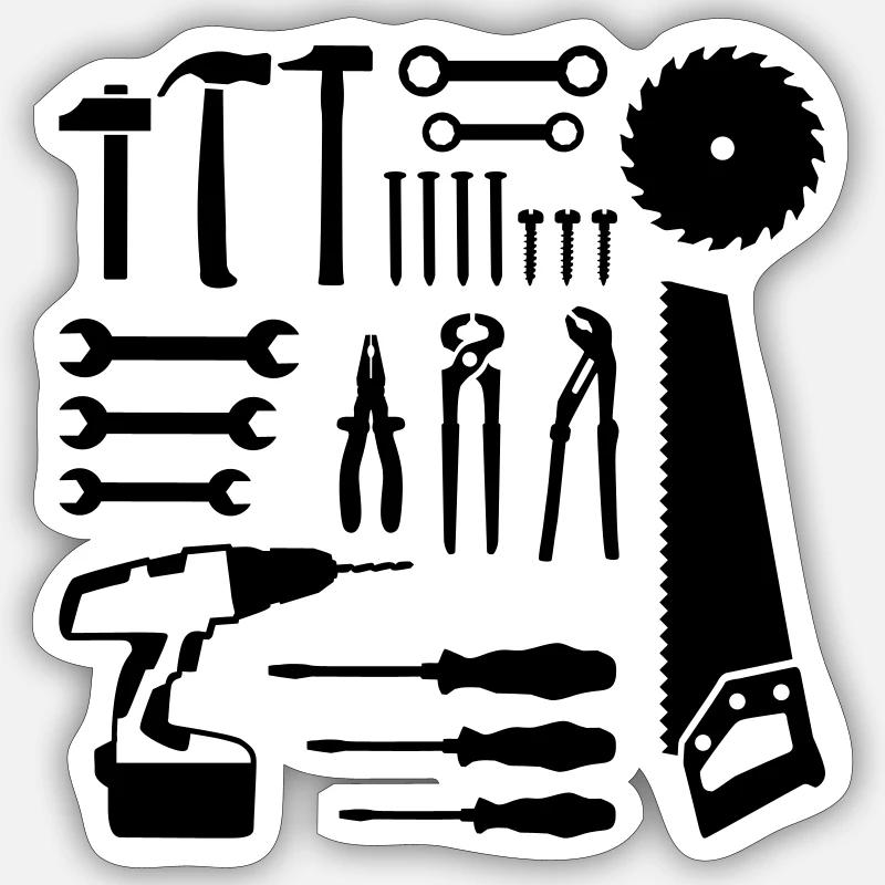 Tools Sticker size S (10 x 10 cm)