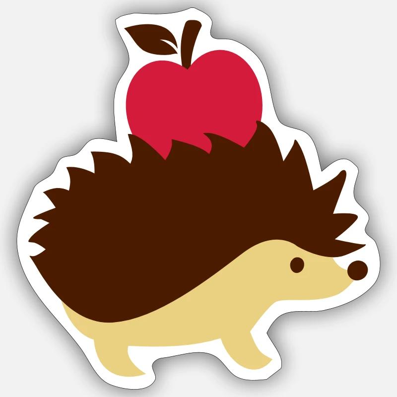 Hérisson Sticker taille S (10 x 10 cm)