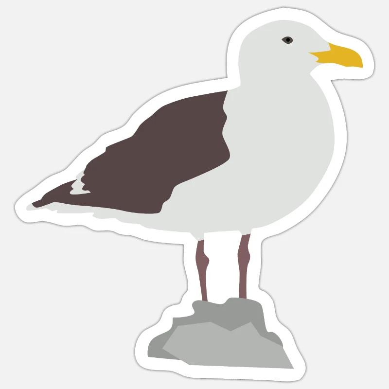 Möwe Sticker Größe S (10 x 10 cm)