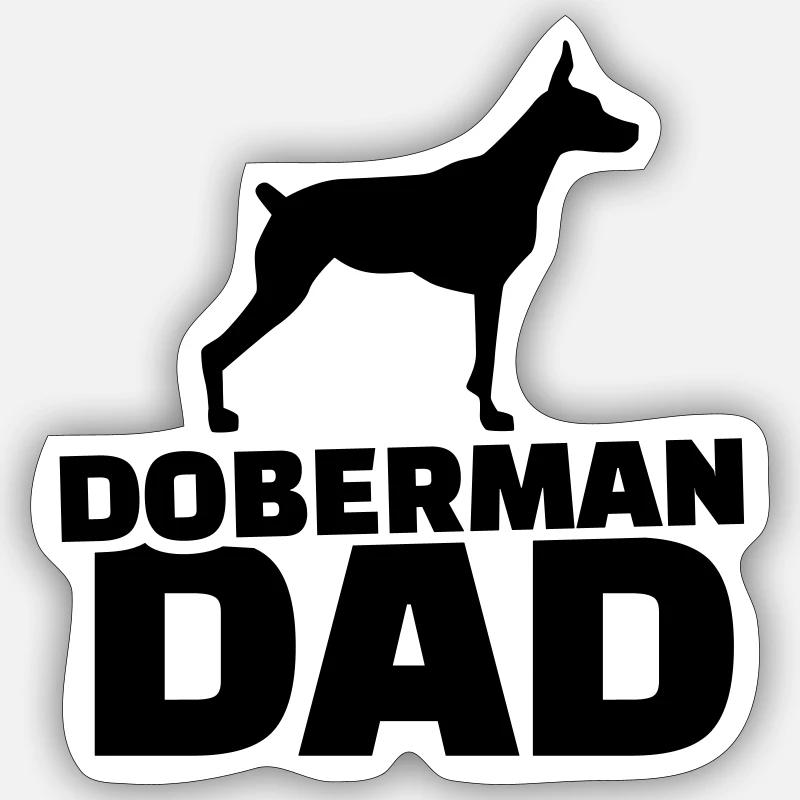 Dobermann Sticker Größe S (10 x 10 cm)