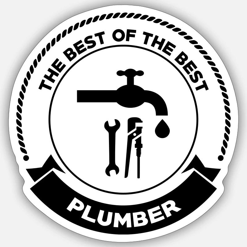 Plumber - Sticker size S (10 x 10 cm) - white matte