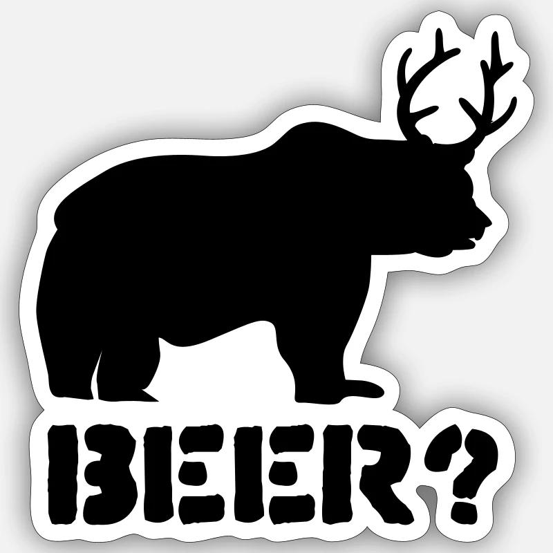 beer - Sticker Größe S (10 x 10 cm) - Mattweiß