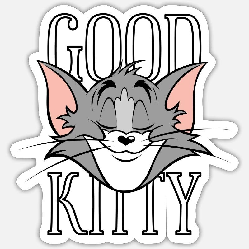 Tom and Jerry Good Kitty - Sticker size S (10 x 10 cm) - white matte