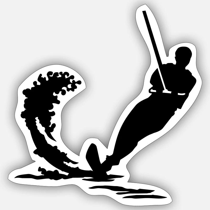 Ski nautique Sticker taille S (10 x 10 cm)