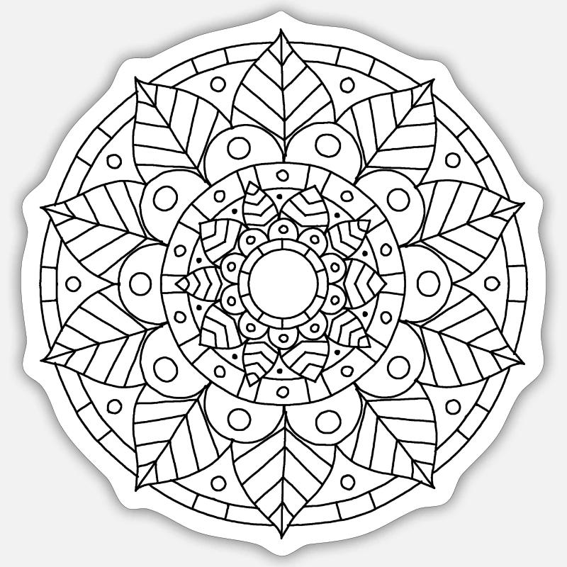 Mandala - Sticker size S (10 x 10 cm) - white matte