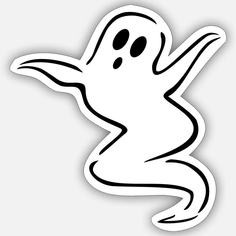 ghost - Sticker size S (10 x 10 cm) - white matte