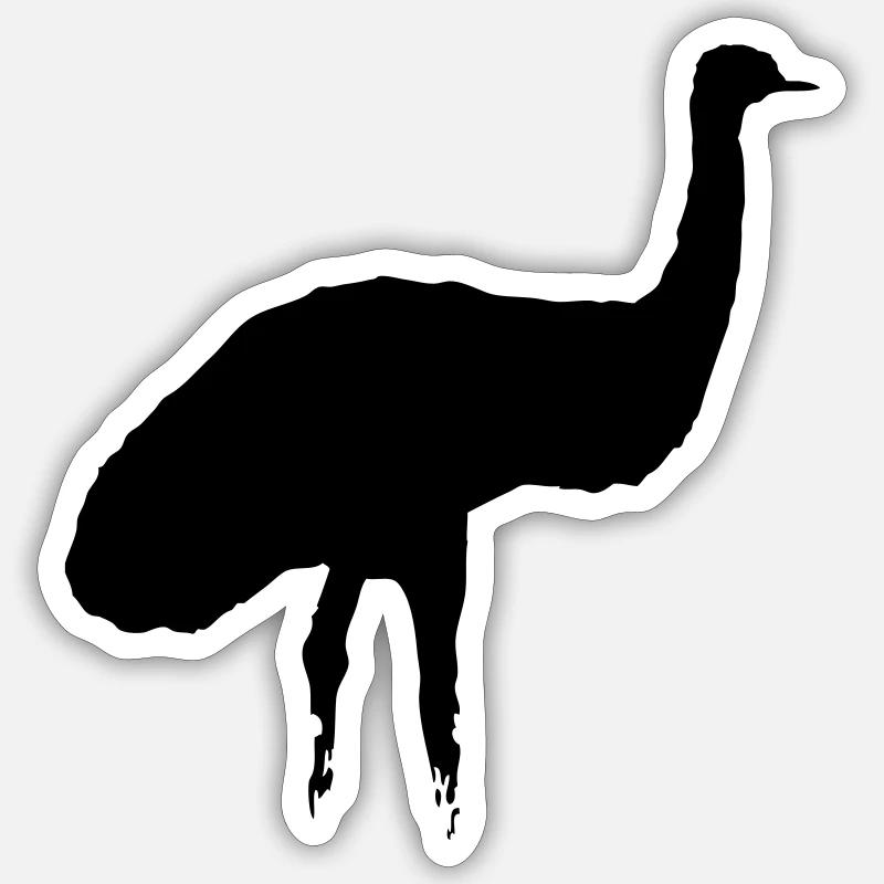 Emu Sticker Größe S (10 x 10 cm)