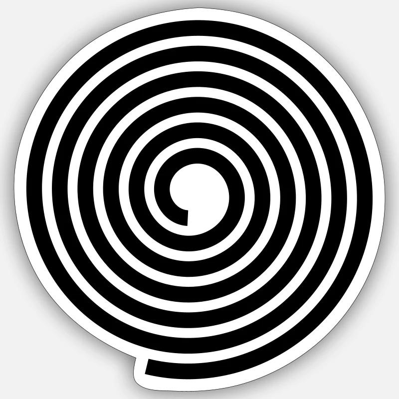 Spirals pattern vector template Sticker size S (10 x 10 cm)