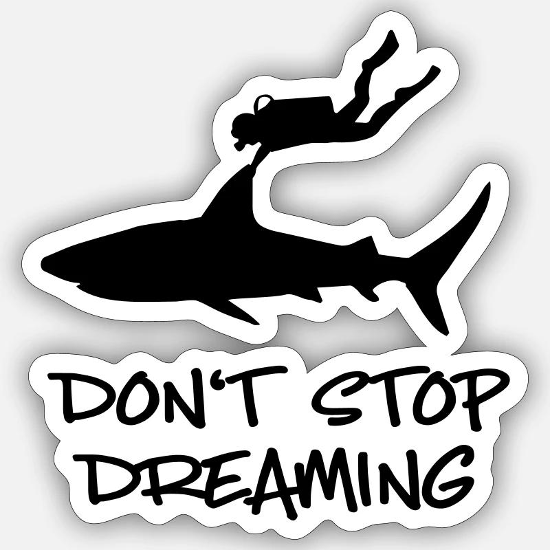 Tauchen - Sticker Größe S (10 x 10 cm) - Mattweiß