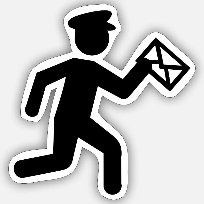 Postman Sticker size S (10 x 10 cm)