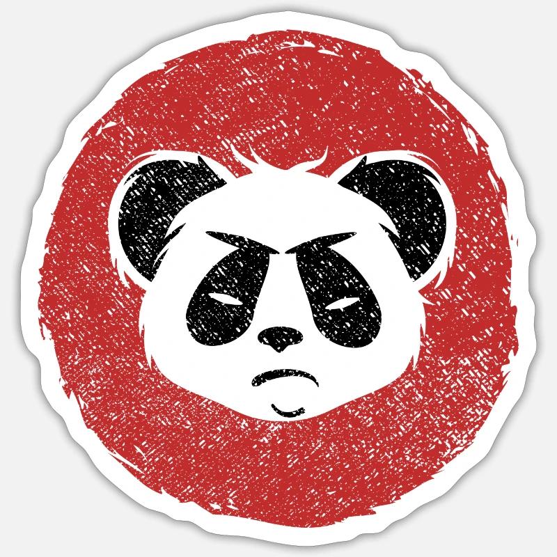 Angry Panda - evil panda Sticker size S (10 x 10 cm)