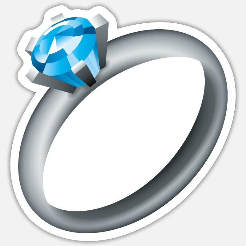 Smiley Ring - Sticker size S (10 x 10 cm) - white matte