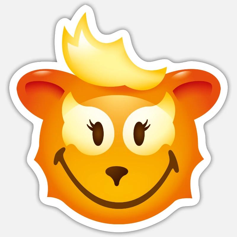 Smiley Fox Sticker Größe S (10 x 10 cm)
