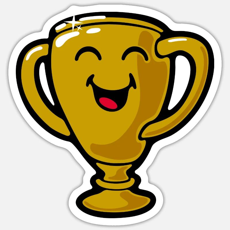 Smiley Trophy Sticker size S (10 x 10 cm)