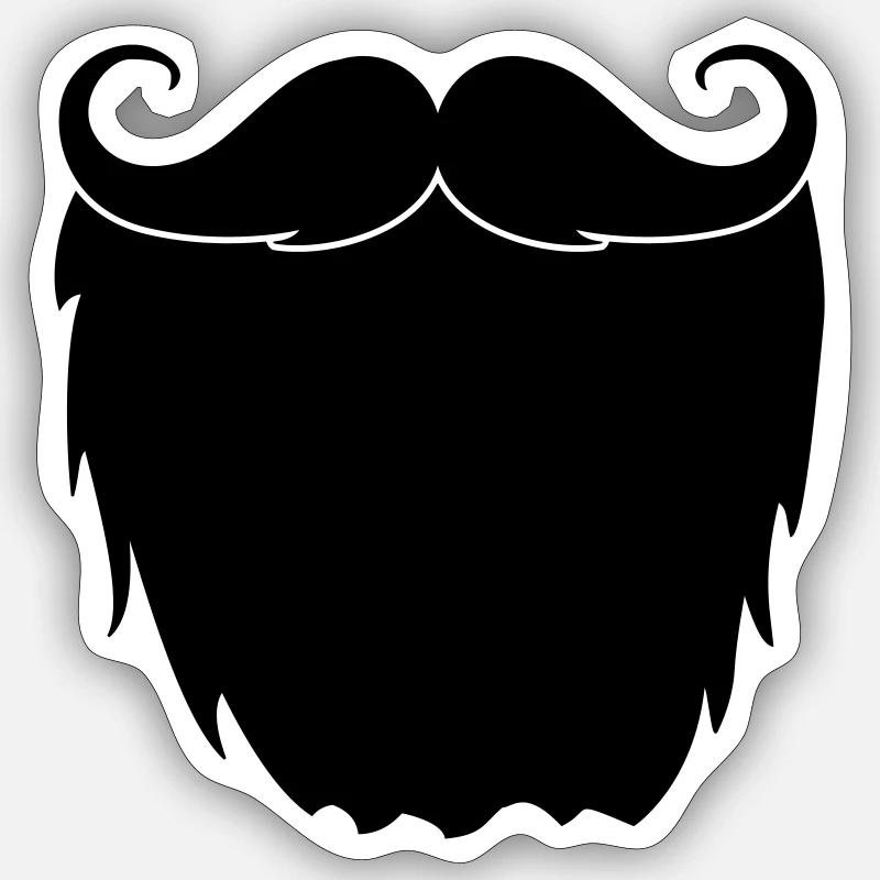 vollbart Sticker Größe S (10 x 10 cm)