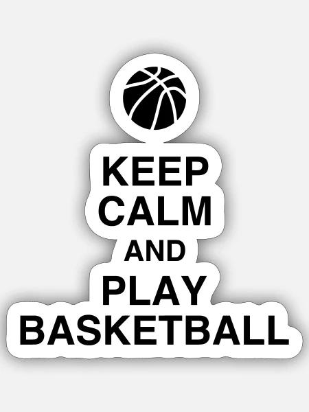 Basketball - Basket ball - Basket-ball - Baskette - Sticker størrelse S (10 x 10 cm) - mat hvid