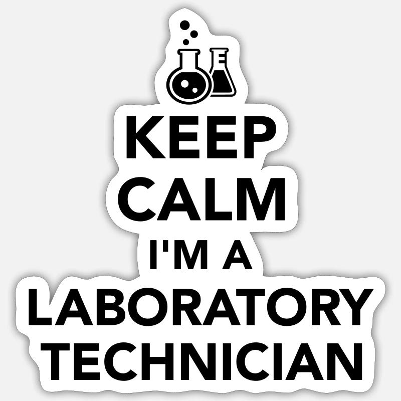 Laboratory technician - Sticker size S (10 x 10 cm) - white matte