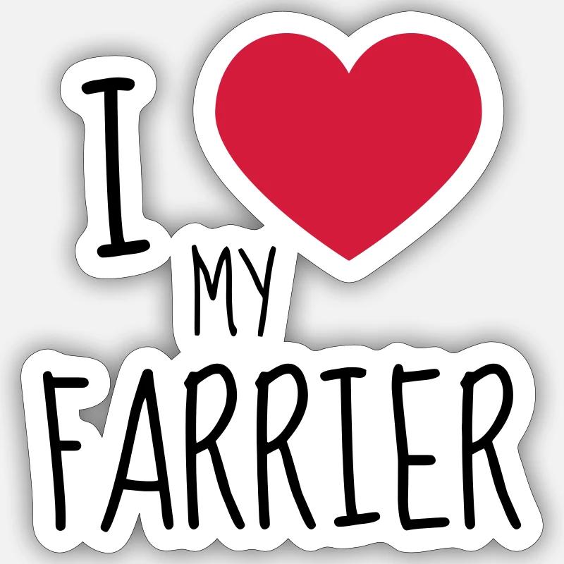 Maréchal-Ferrant / Maréchal ferrant / Métier / Job - Sticker taille S (10 x 10 cm) - blanc mat