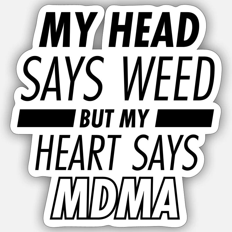 MDMA Sticker taille S (10 x 10 cm)