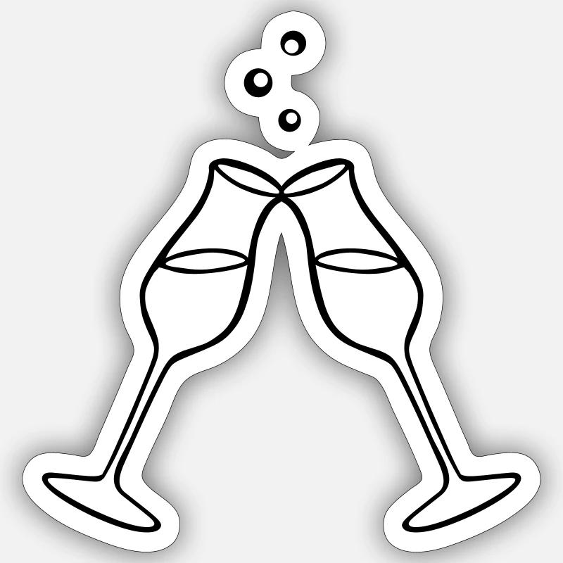 , célébration Sticker taille S (10 x 10 cm)