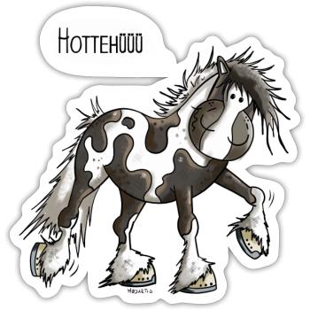 Hottehüüü Irish Tinker - Sticker Größe S (10 x 10 cm) - Mattweiß - Vorne
