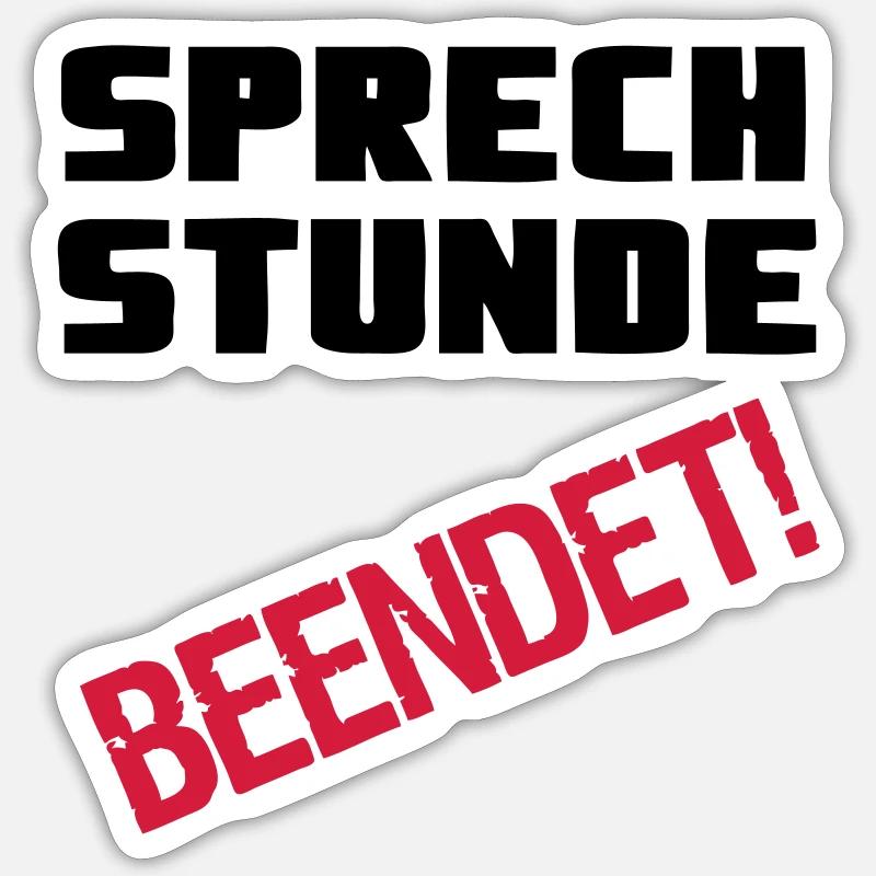 Sprechstunde beendet Medizin Spruch Geschenk Sticker Größe S (10 x 10 cm)