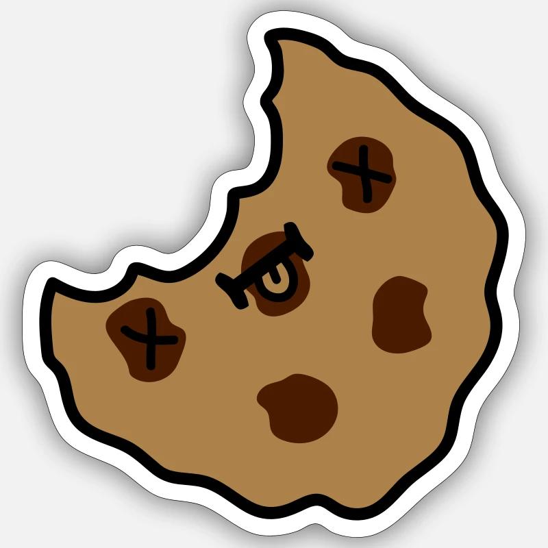 totes placetzchen stueck - Sticker taille S (10 x 10 cm) - blanc mat