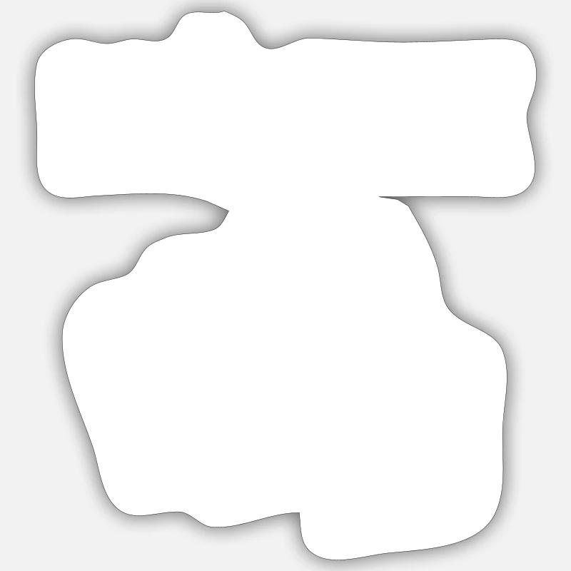 Mücke - Sticker Größe S (10 x 10 cm) - Mattweiß
