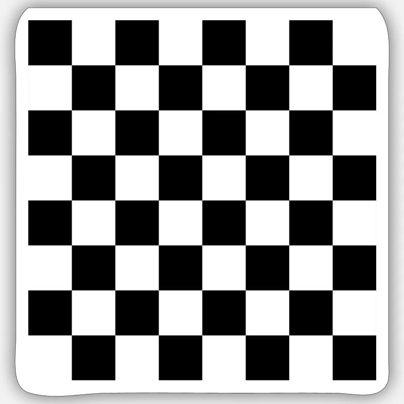 chessboard - Sticker size S (10 x 10 cm) - white matte