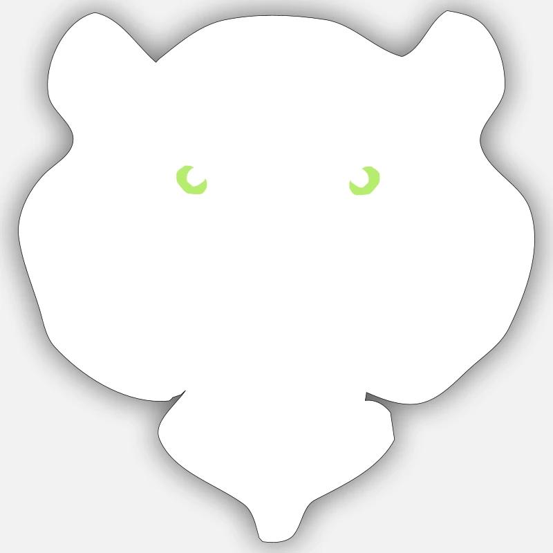 tigre - Sticker taille S (10 x 10 cm) - blanc mat