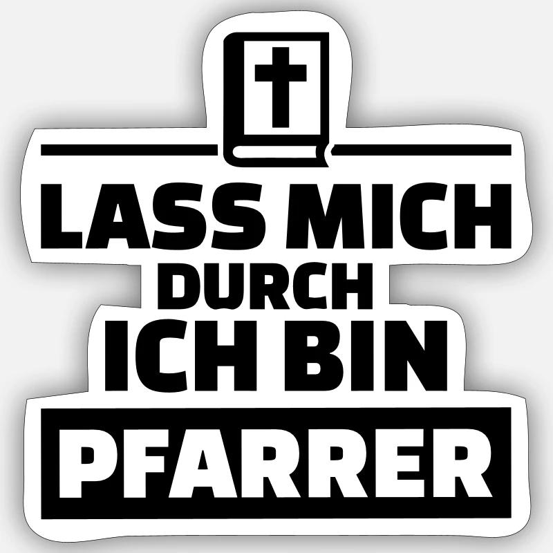 Pfarrer Sticker Größe S (10 x 10 cm)