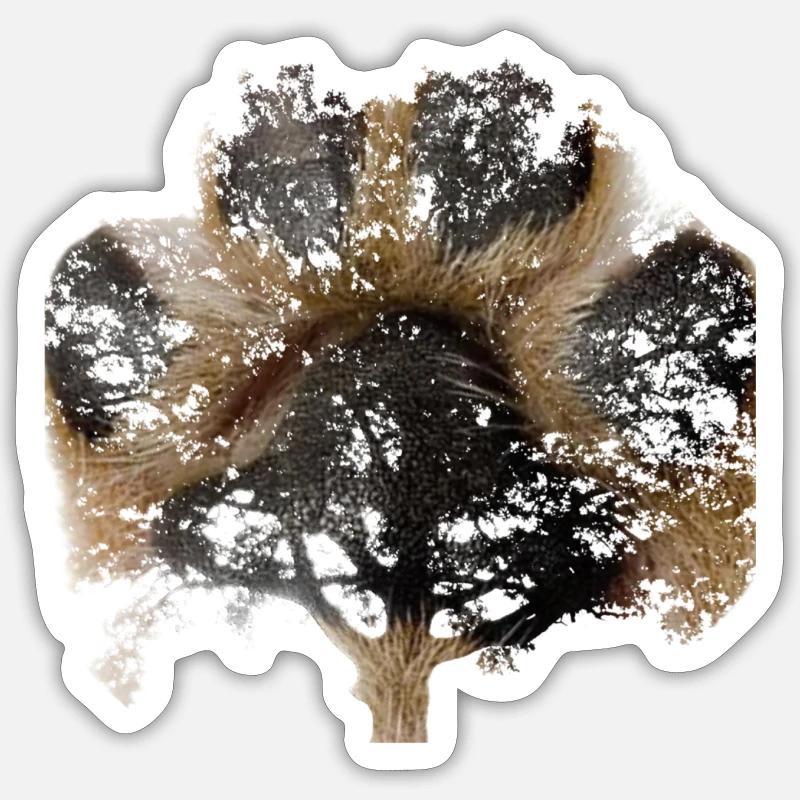baum des lebens - Sticker Größe S (10 x 10 cm) - Mattweiß