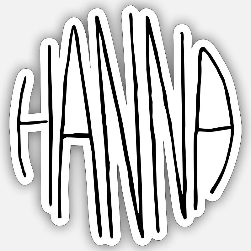 Hanna gift - Sticker size S (10 x 10 cm) - white matte