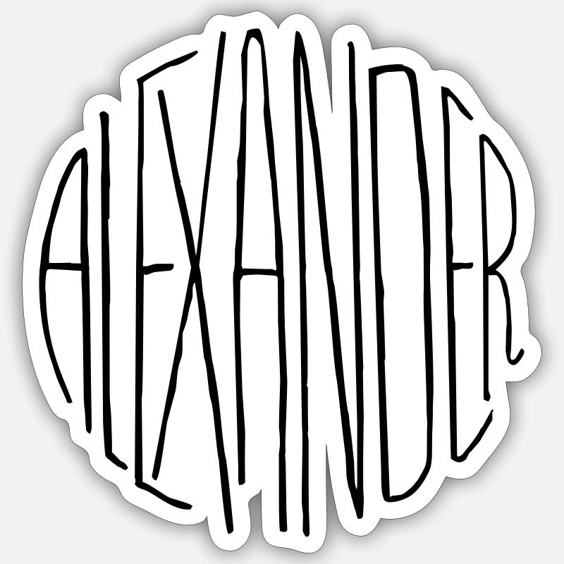 Regalo Alexander - Sticker formato S (10 x 10 cm) - bianco opaco