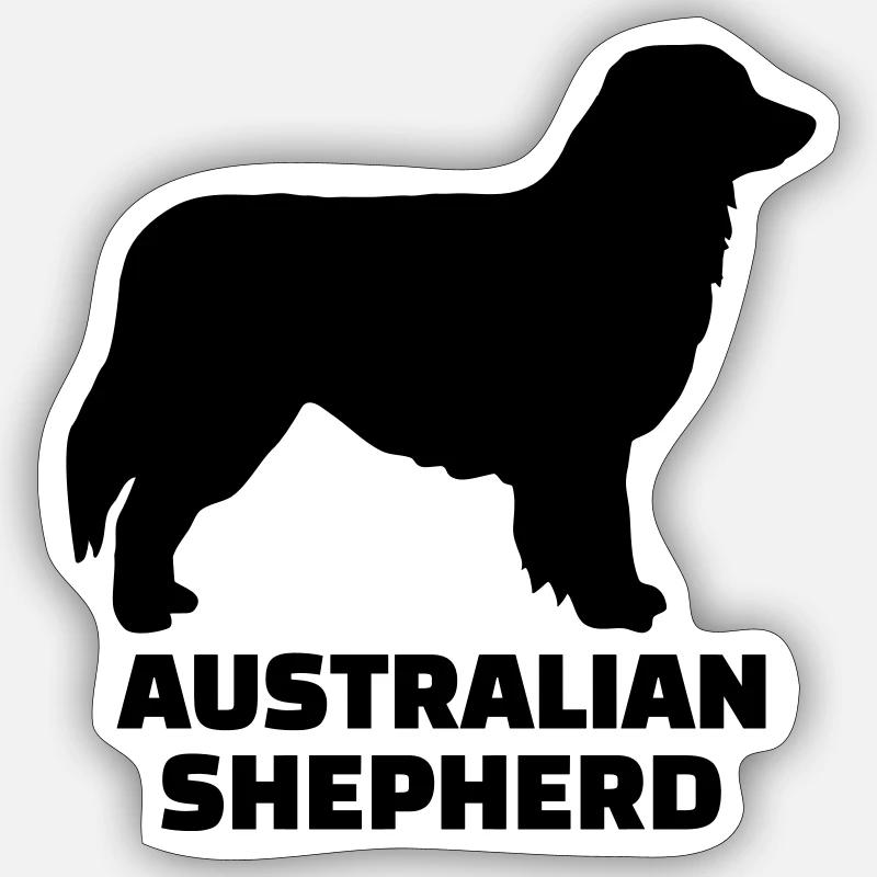 Australian shepherd Sticker taille S (10 x 10 cm)