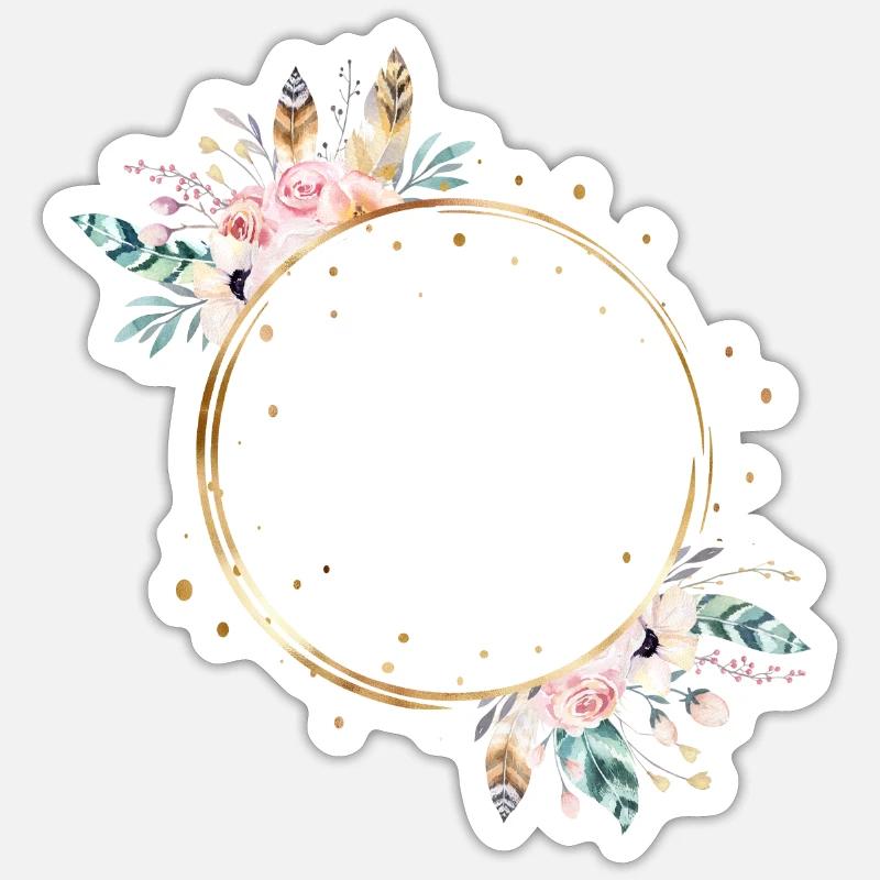 boho - Sticker Größe S (10 x 10 cm) - Mattweiß
