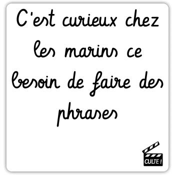 Les Tontons Flingueurs ! Réplique culte - Humour - Sticker taille S (10 x 10 cm) - blanc mat - Devant