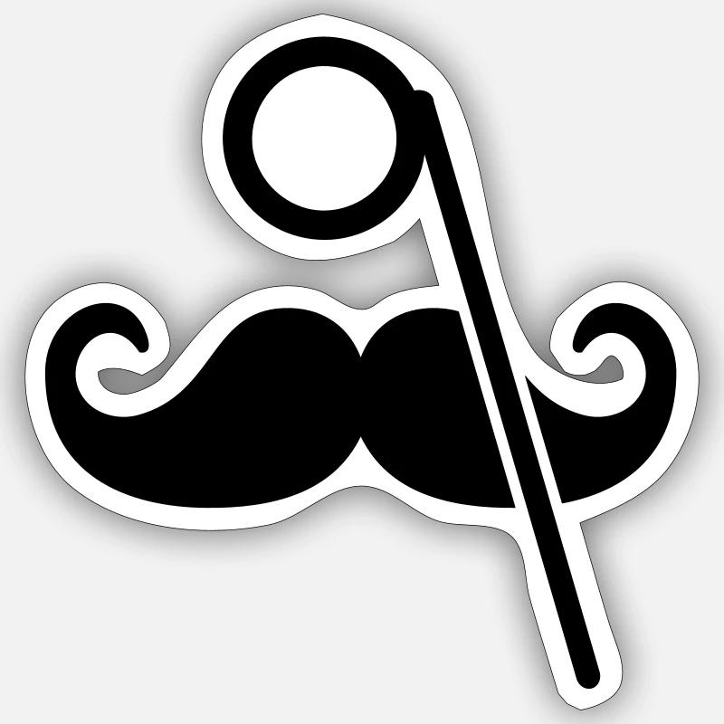 moustache Sticker taille S (10 x 10 cm)