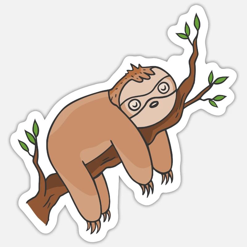sloth - Sticker size S (10 x 10 cm) - white matte