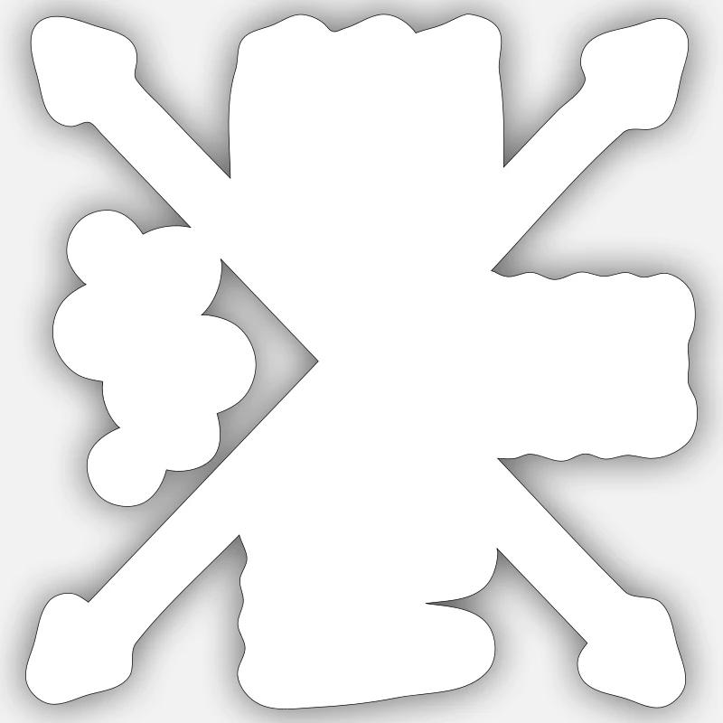 Plongée - Sticker taille S (10 x 10 cm) - blanc mat