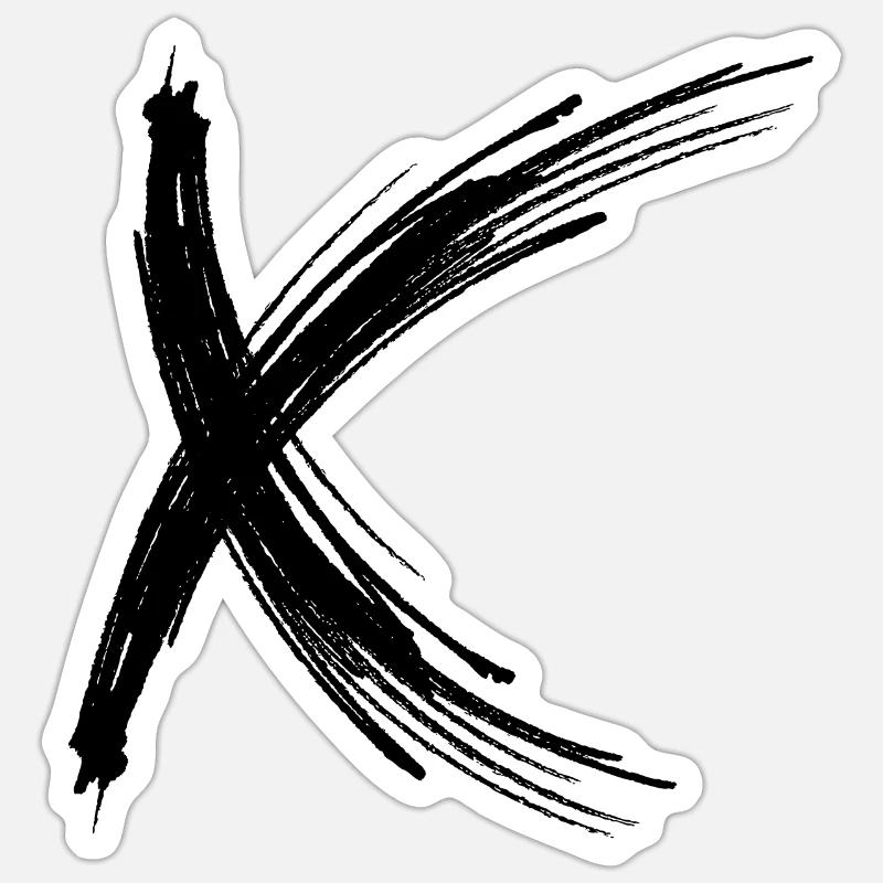 X - Sticker Größe S (10 x 10 cm) - Mattweiß