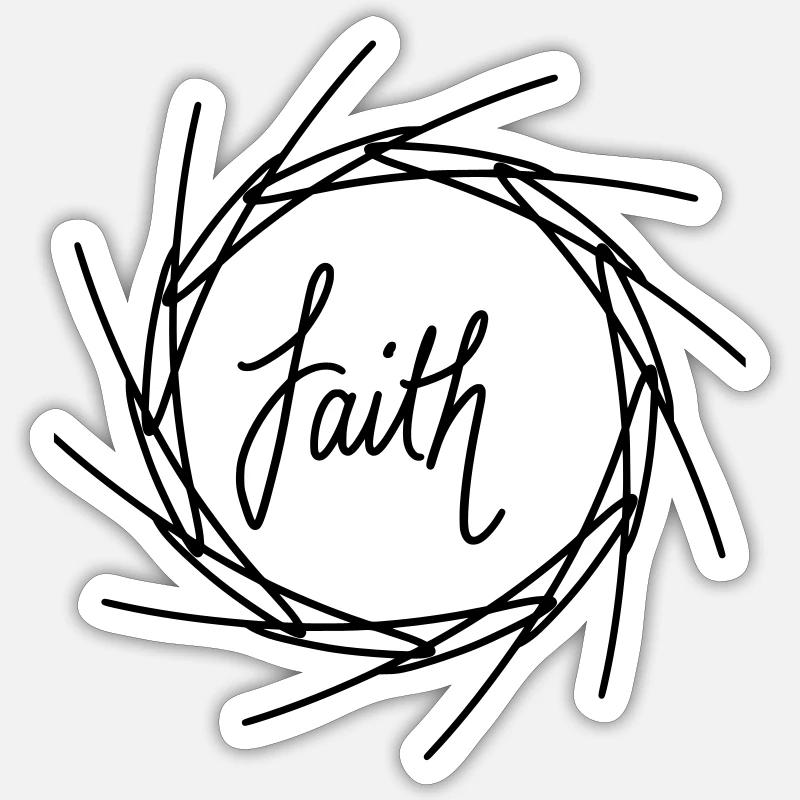 La foi - Sticker taille S (10 x 10 cm) - blanc mat