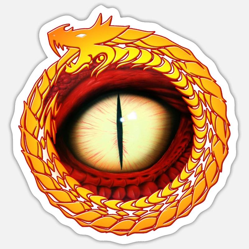 Dragon eye - Sticker size S (10 x 10 cm) - white matte