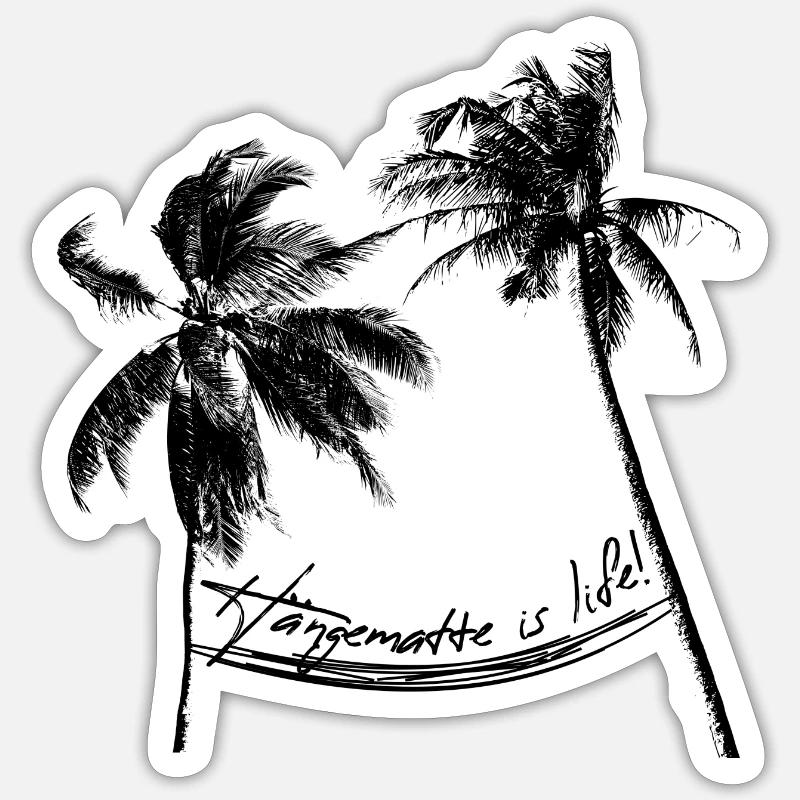 Hamac (delta) - Sticker taille S (10 x 10 cm) - blanc mat