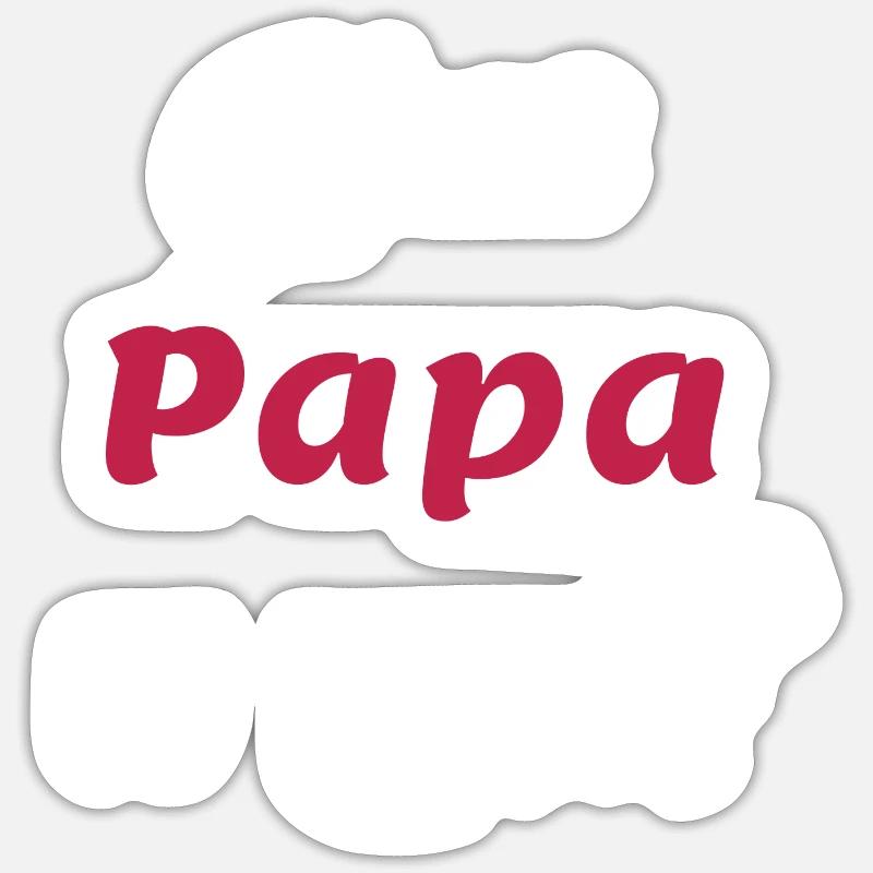 C'est Papa le chef - Cuisinier - Sticker taille S (10 x 10 cm) - blanc mat
