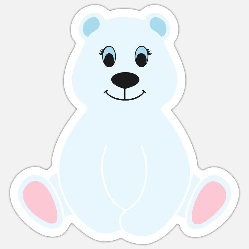 Polarbär Eisbär Sticker Größe S (10 x 10 cm)