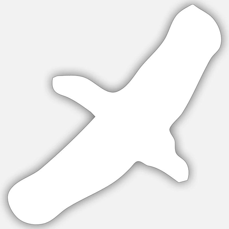 Storch - Sticker Größe S (10 x 10 cm) - Mattweiß