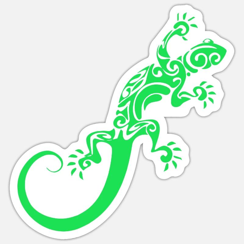 A green lizard Sticker size S (10 x 10 cm)
