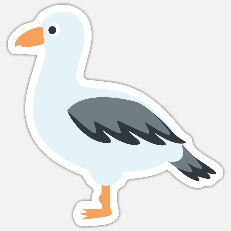 mouette - Sticker taille S (10 x 10 cm) - blanc mat