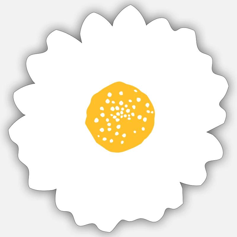 Gänseblume - Sticker Größe S (10 x 10 cm) - Mattweiß